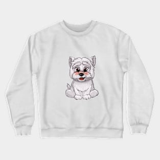 Funny Puppy Westie Smiling Crewneck Sweatshirt